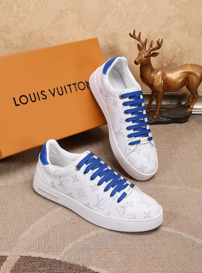 The Bags Vibe - Louis Vuitton Time Out Blue And White Sneaker