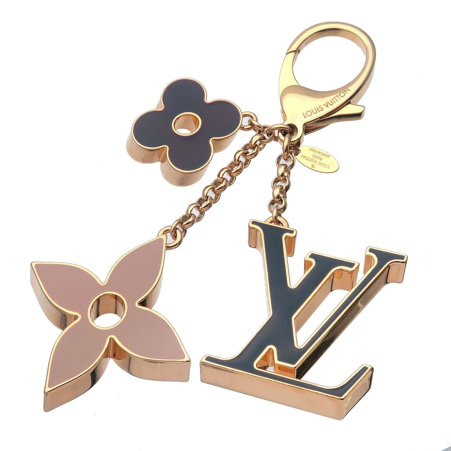 Louis Vuitton Fleur de Monogram LV Logo Bag Charm M67119