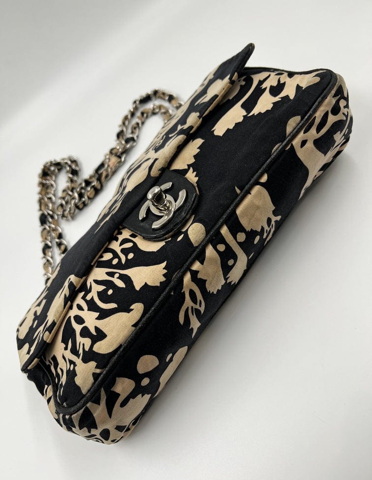 Vintage Chanel Floral Printed Flap Bag