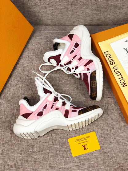 The Bags Vibe - Louis Vuitton Archlight Pink Brown Sneaker