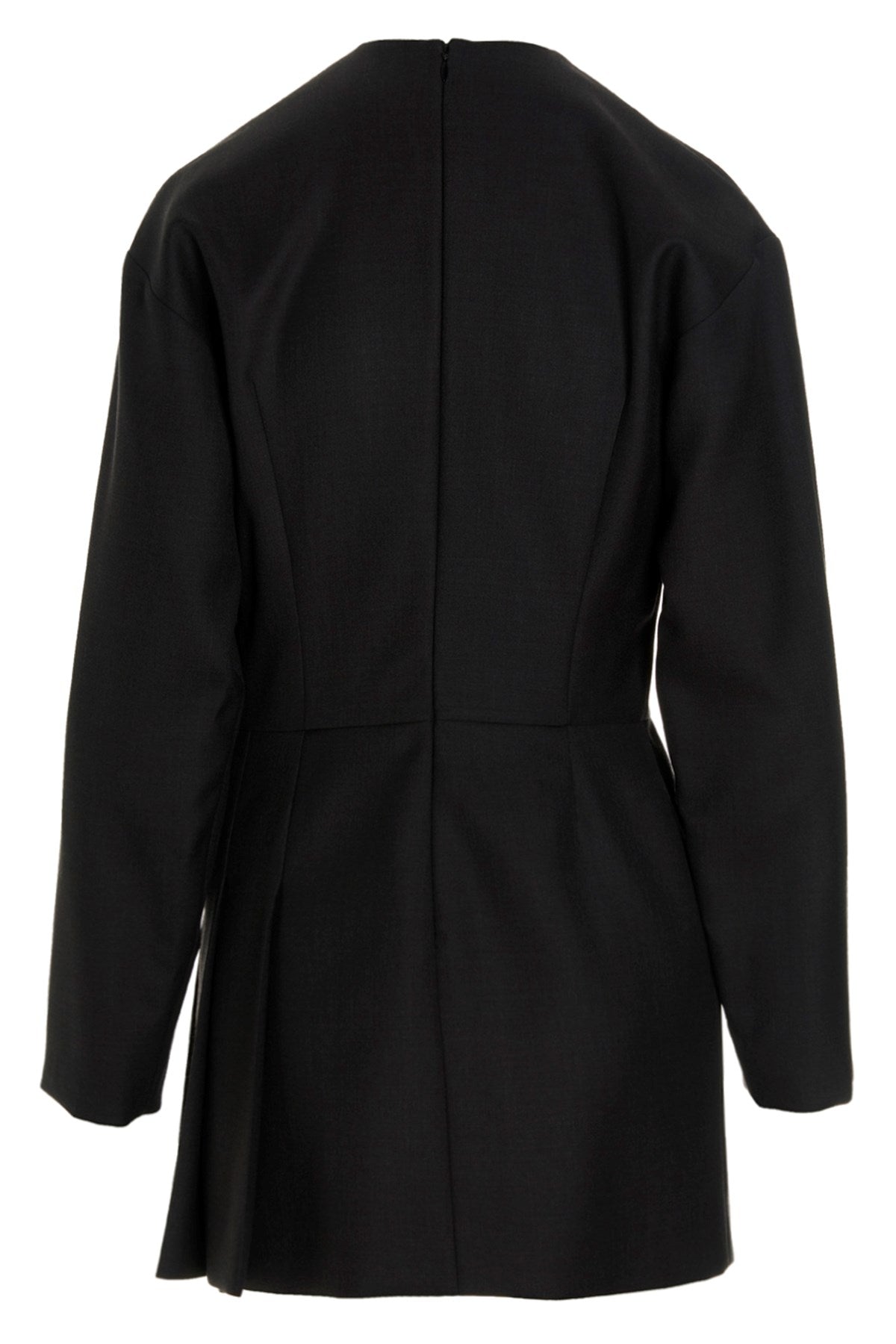 Prada Women Logo Buckle Gabardine Dress