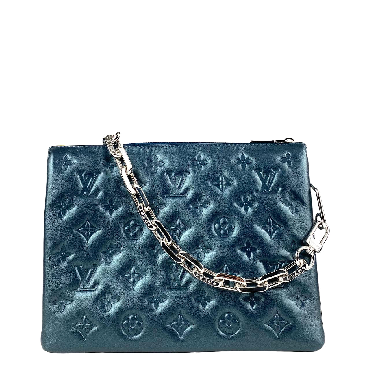 LOUIS VUITTON Coussin PM Metallic Blue w/2 Straps