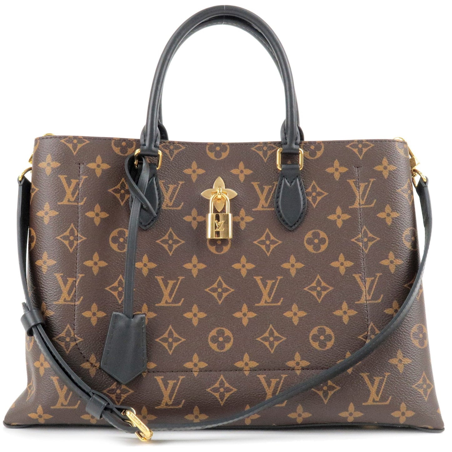 Louis Vuitton Monogram Flower Tote 2Way Hand Bag Noir M43550