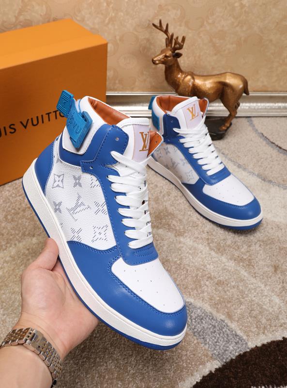 The Bags Vibe - Louis Vuitton Rivoli High Blue Sneaker