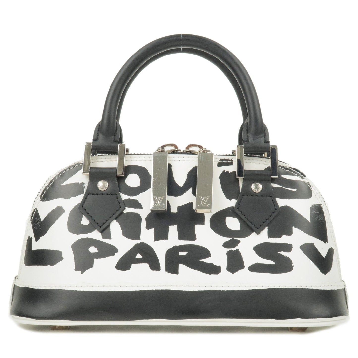 Louis Vuitton Monogram Graffiti Alma PM Hand Bag Black M92177