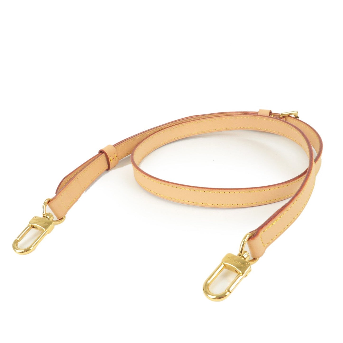 Louis Vuitton Leather Shoulder Strap Beige Adjustable