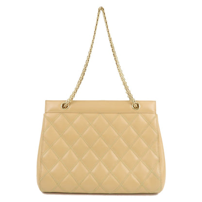 CHANEL Matelasse Ultra Stitch Lamb Skin 2.55 Tote Chain Bag Beige