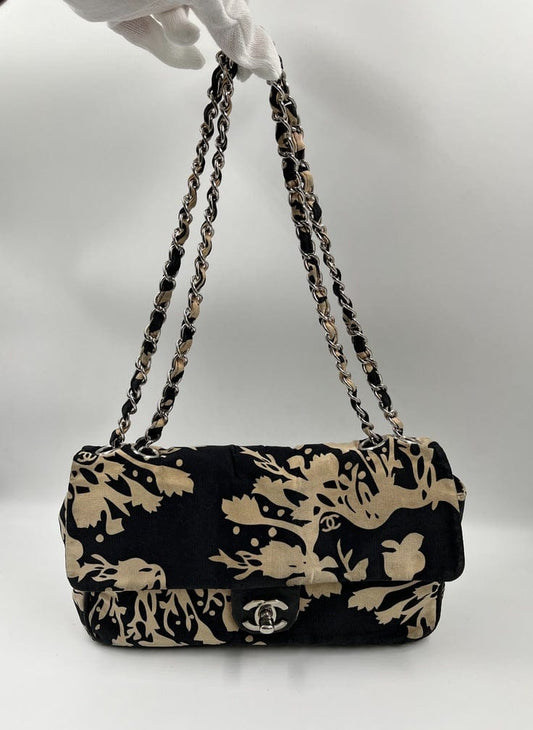 Vintage Chanel Floral Printed Flap Bag