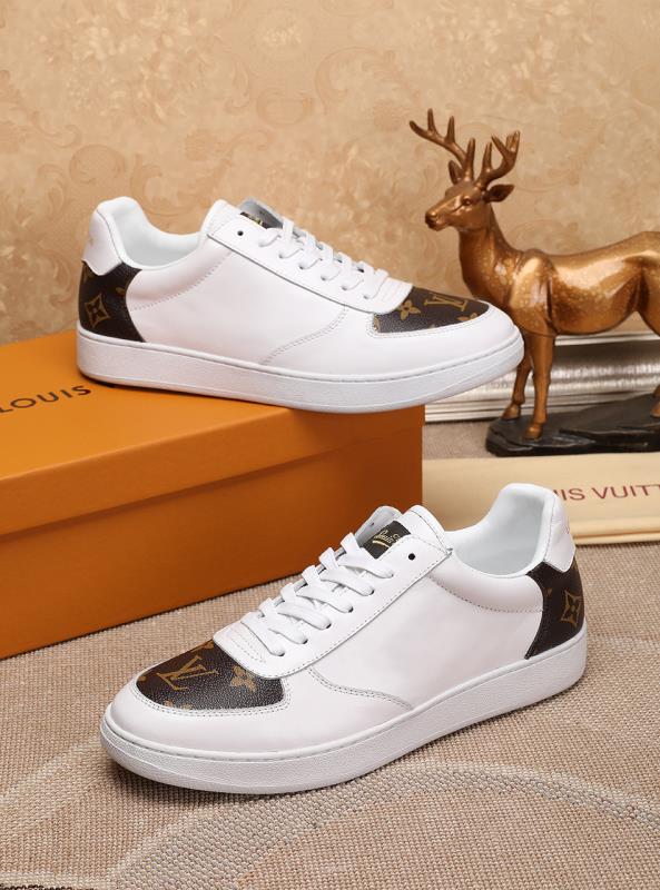 The Bags Vibe - Louis Vuitton LWnogram Denim Brown and White Sneaker