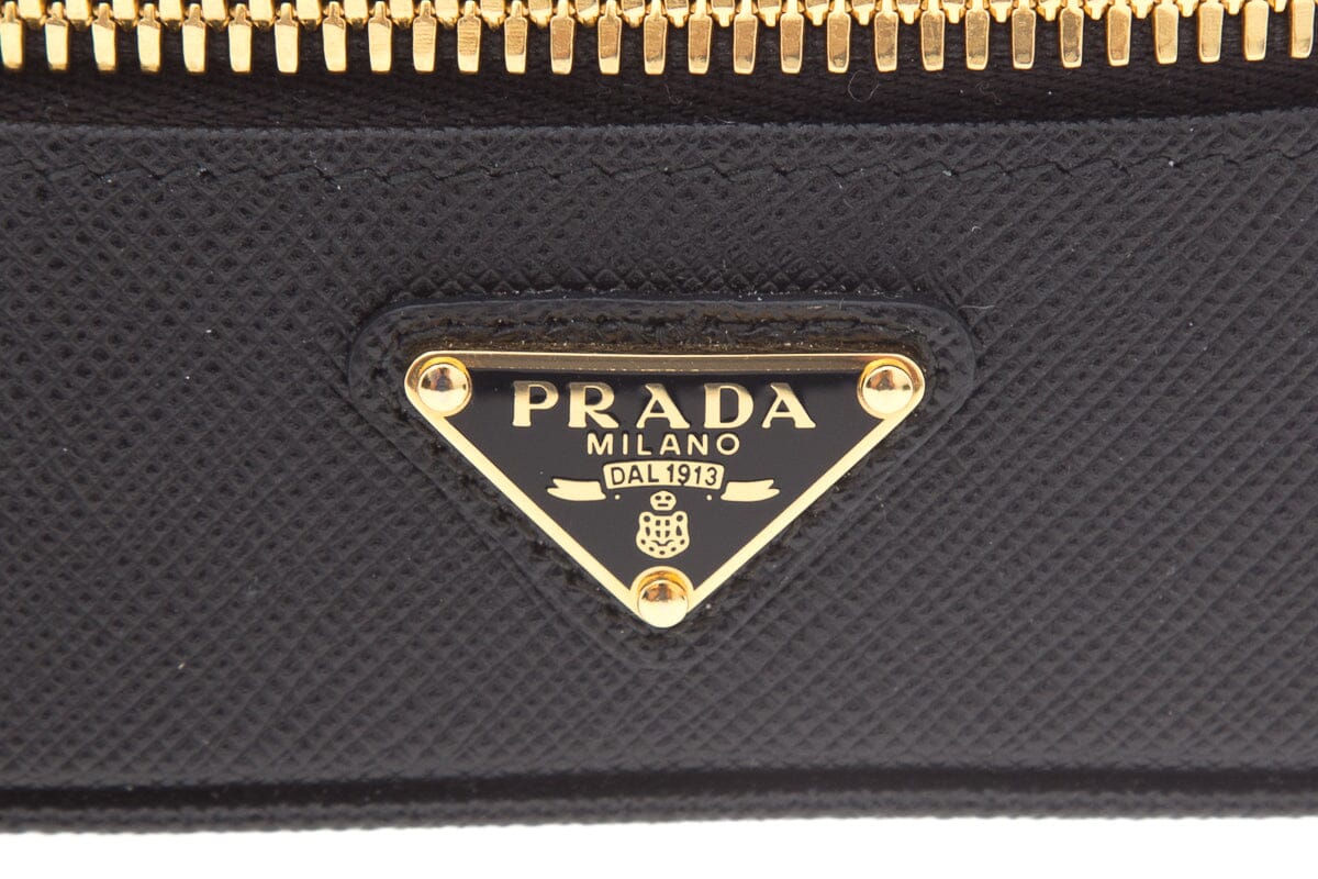 Prada Black Saffiano Leather Beauty Case