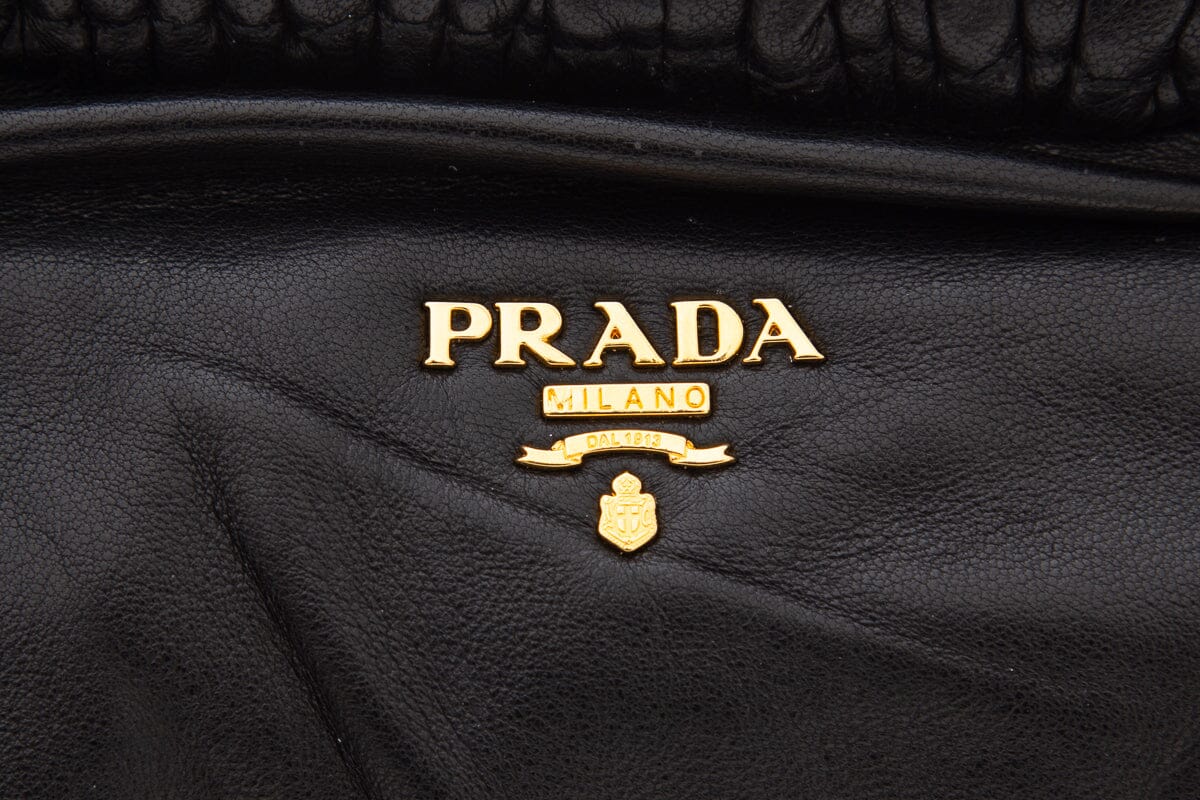 Prada Black Lambskin Clutch