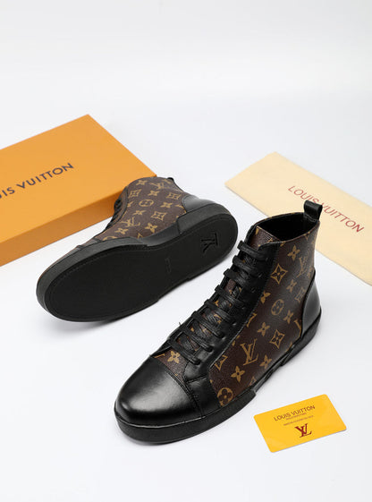 The Bags Vibe - Louis Vuitton High LWnogram Brown Boot Sneaker