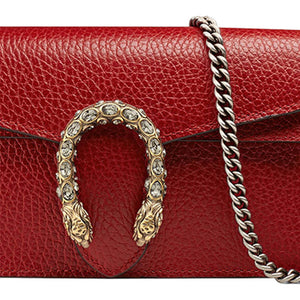 (WMNS) GUCCI Dionysus Series Leather Bag Single-Shoulder Bag MIni-Size Red 476432-CAOGX-8990