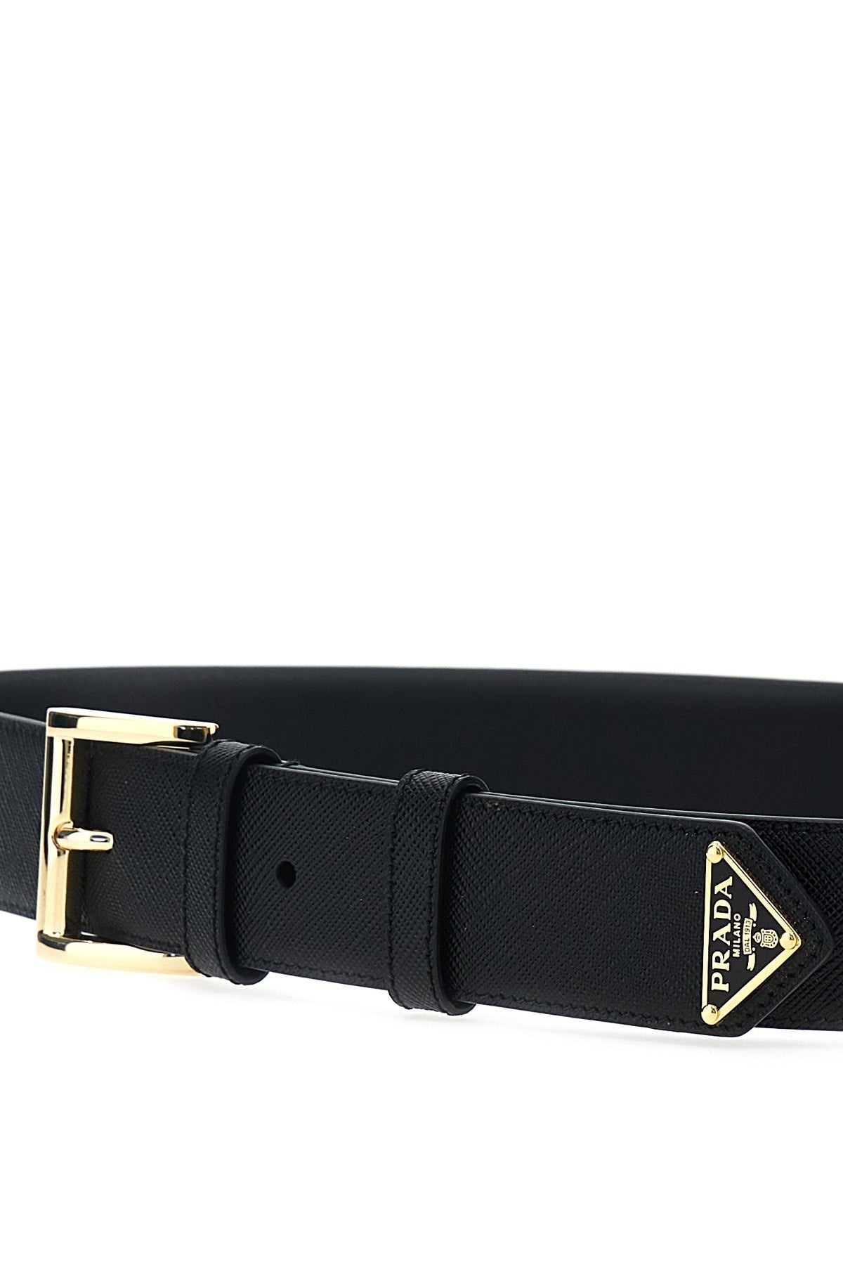 Prada Women Saffiano Logo Belt