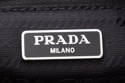 Prada Black & Silver Grommet Studded Pouch