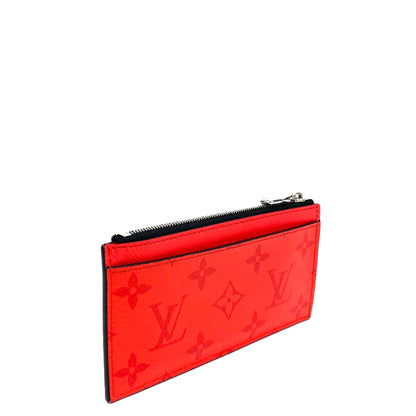 LOUIS VUITTON Taigarama Coin/Card Holder - Red Monogram