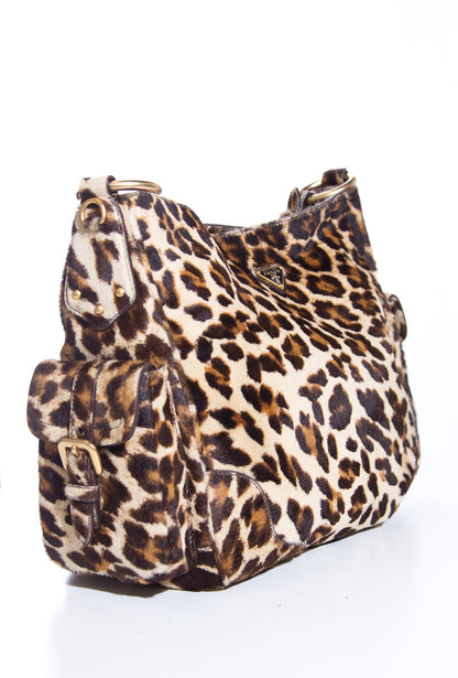 Prada Leopard Cavallino Pony Hair Handbag