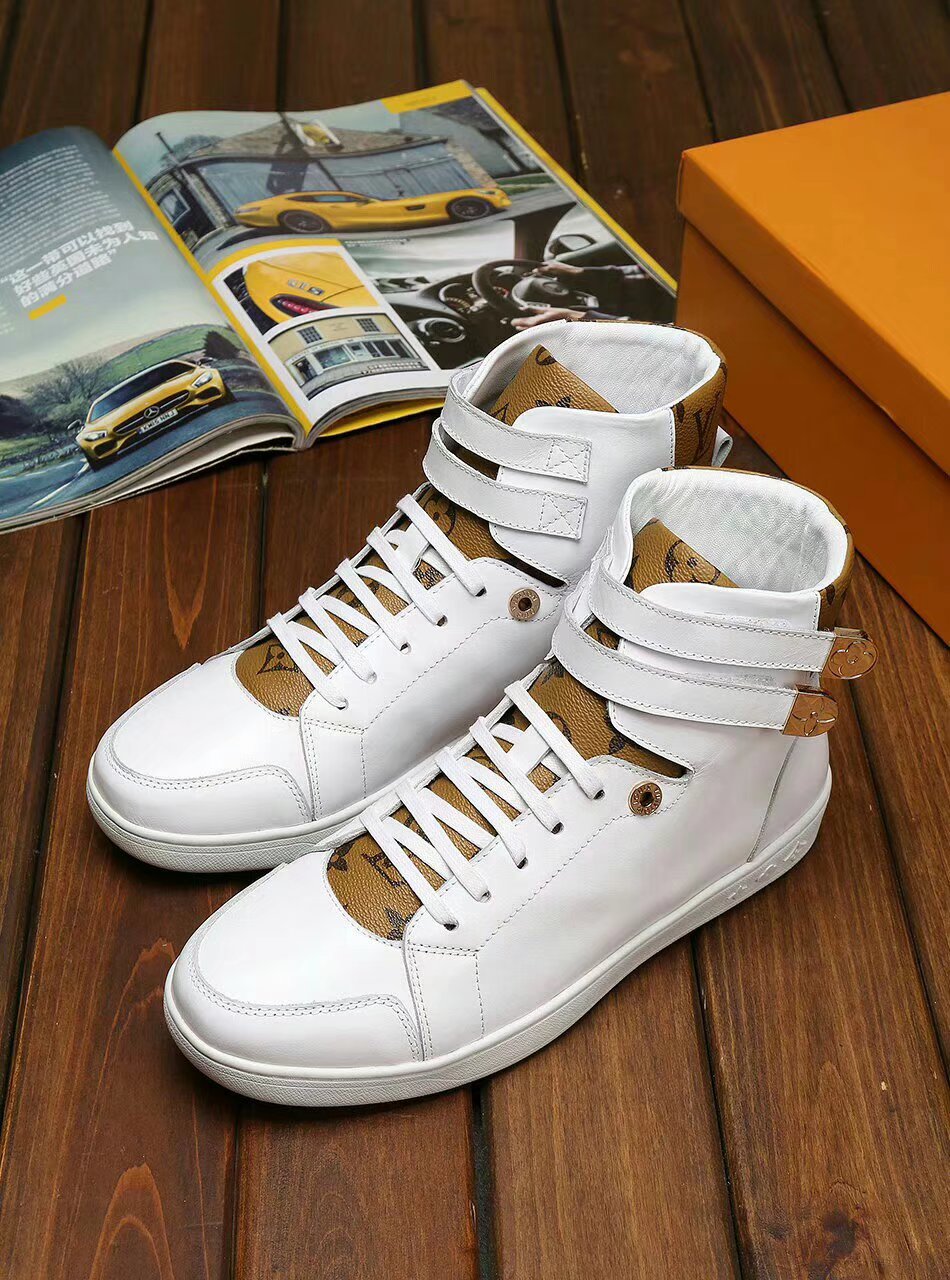 The Bags Vibe - Louis Vuitton HIgh Top White Brown Sneaker