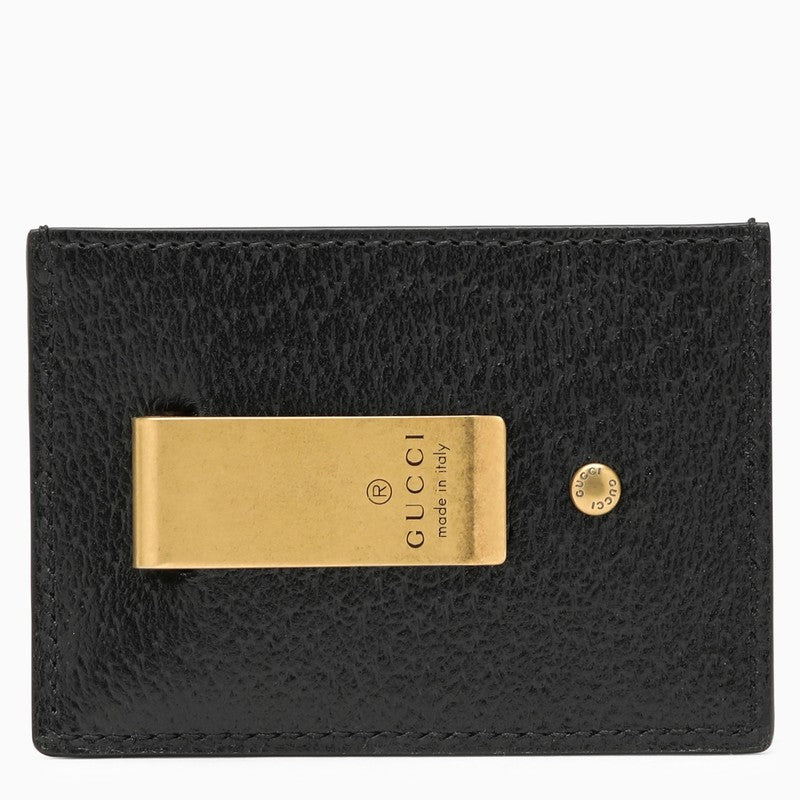 Gucci Black Gg Credit Card Holder Men