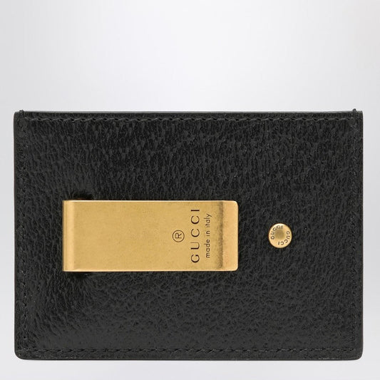 Gucci Gg Marmont Black Leather Money Clip Men