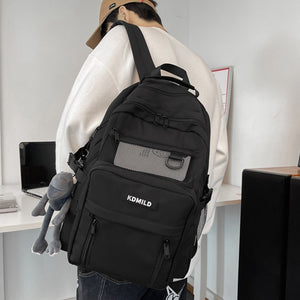 Gothslove Black Backpack for School Large Capacity Multi-Pockets Backpacks Men Waterproof School Bags for Girls Bookbags