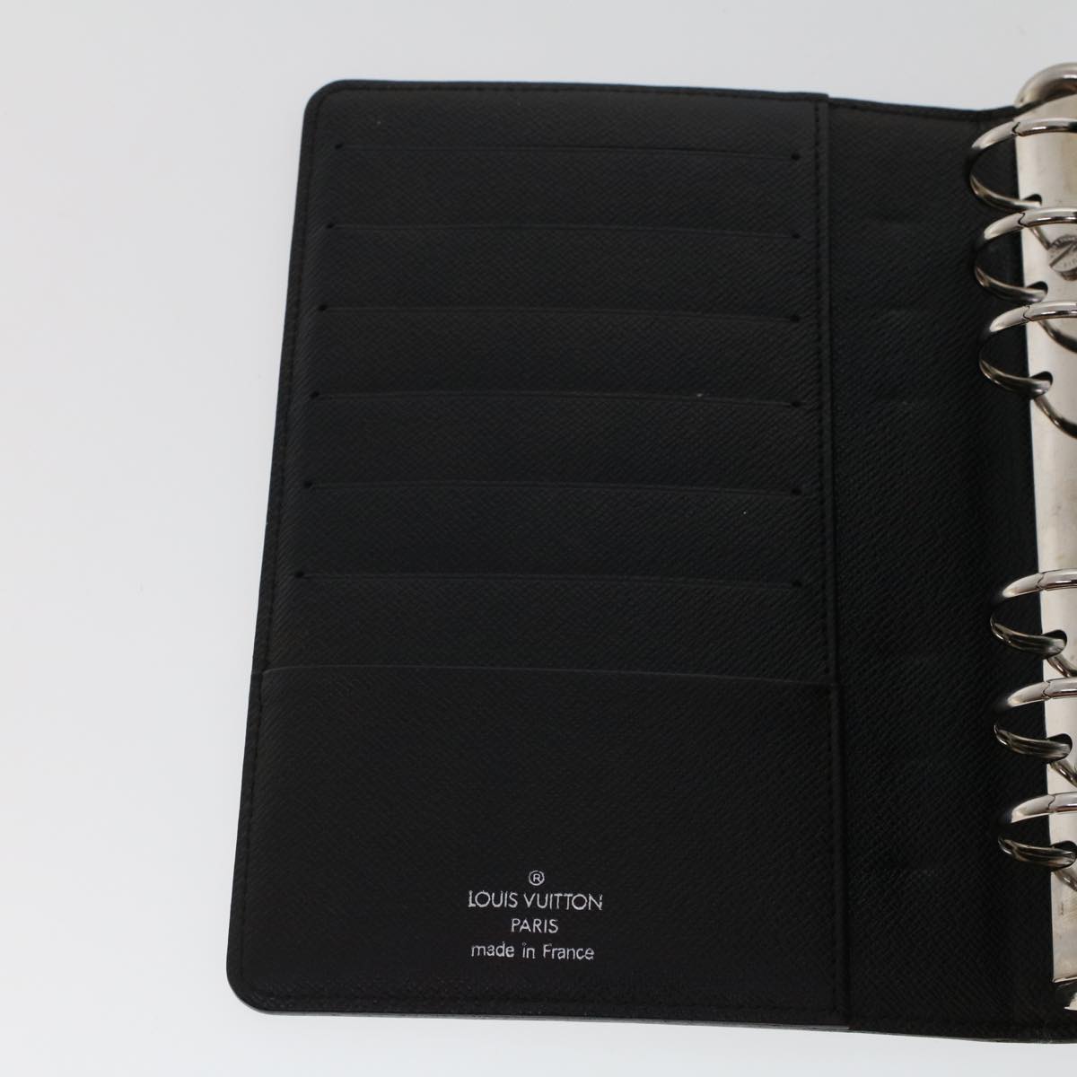 LOUIS VUITTON Epi Electric Agenda MM Day Planner Cover Noir R2004N LV Auth 44008