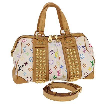 LOUIS VUITTON Monogram Multicolor Courtney MM Hand Bag White M45641 Auth 44355