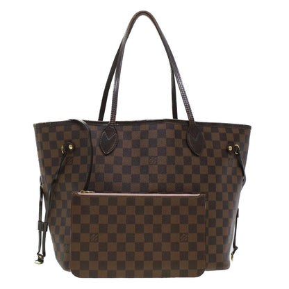 LOUIS VUITTON Damier Ebene Neverfull MM Tote Bag N51105 LV Auth 44479