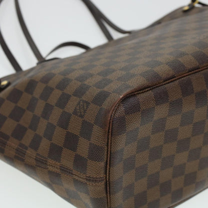 LOUIS VUITTON Damier Ebene Neverfull MM Tote Bag N51105 LV Auth 44479