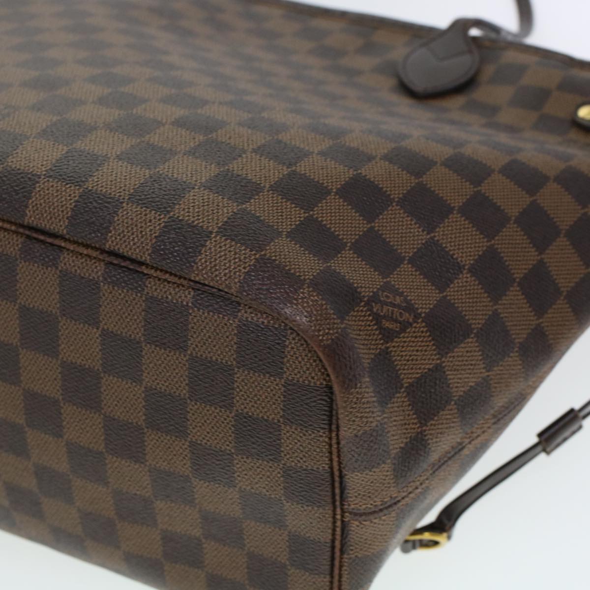 LOUIS VUITTON Damier Ebene Neverfull MM Tote Bag N51105 LV Auth 44479