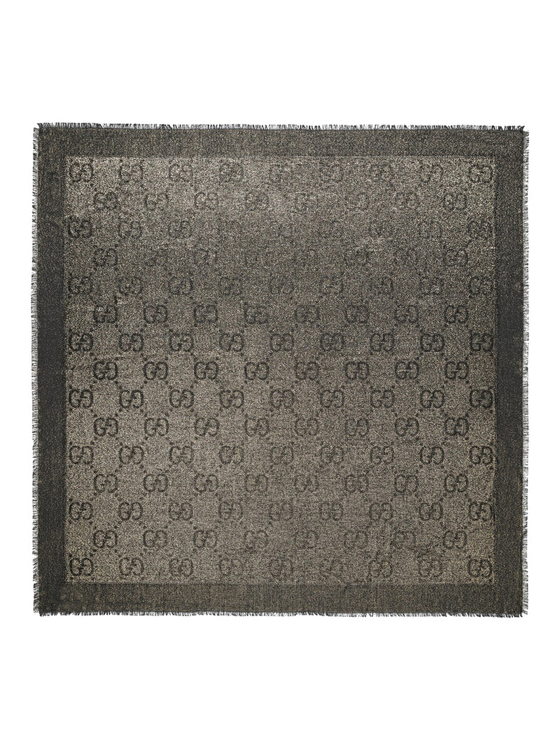 Gucci Women Gg Jacquard Lamé Shawl