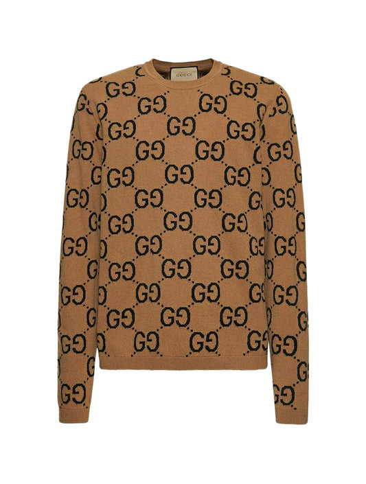 Gucci Men Jacquard Gg Motif Sweater