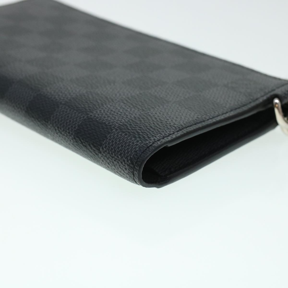 LOUIS VUITTON Damier Graphite Zippy Dragonne Long Wallet N60379 LV Auth 45064A