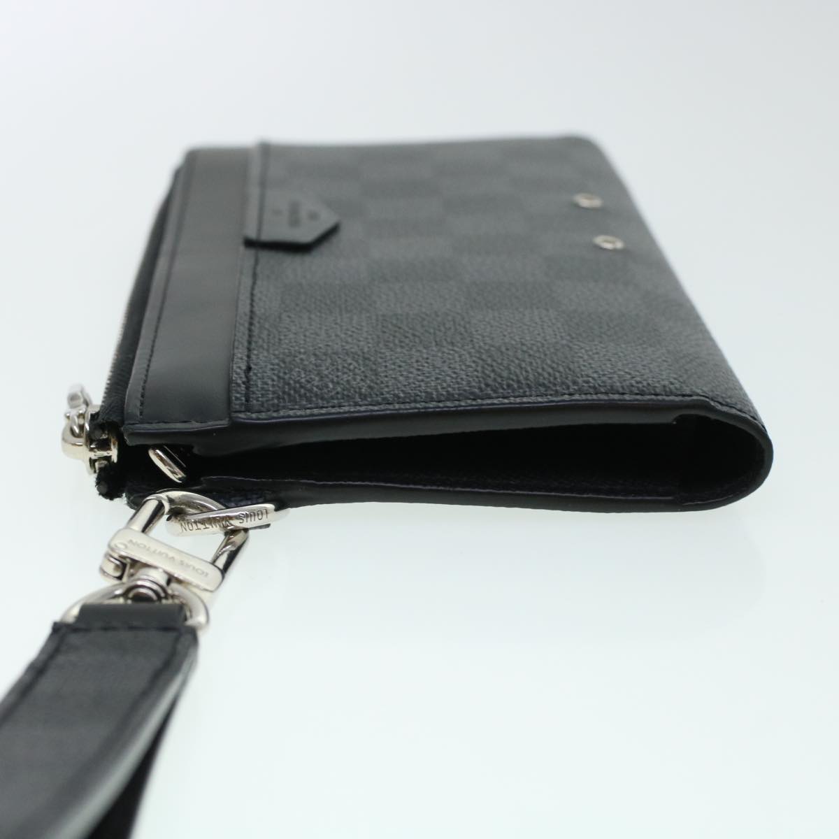 LOUIS VUITTON Damier Graphite Zippy Dragonne Long Wallet N60379 LV Auth 45064A