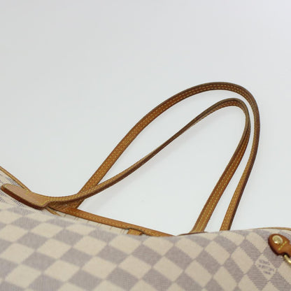 LOUIS VUITTON Damier Azur Neverfull MM Tote Bag N41605 LV Auth 45252