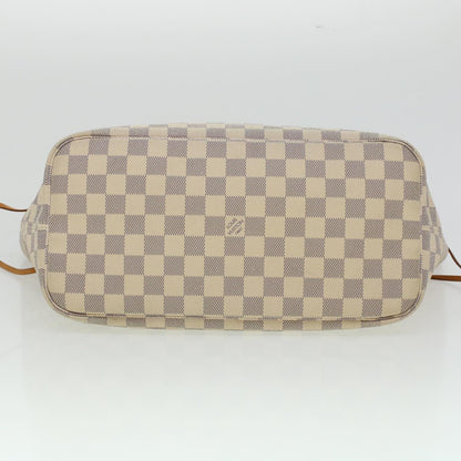 LOUIS VUITTON Damier Azur Neverfull MM Tote Bag N41605 LV Auth 45252