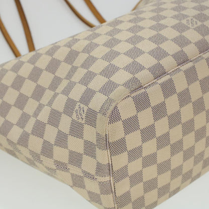 LOUIS VUITTON Damier Azur Neverfull MM Tote Bag N41605 LV Auth 45252