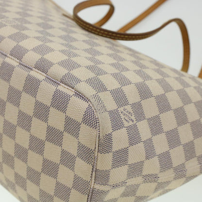 LOUIS VUITTON Damier Azur Neverfull MM Tote Bag N41605 LV Auth 45252