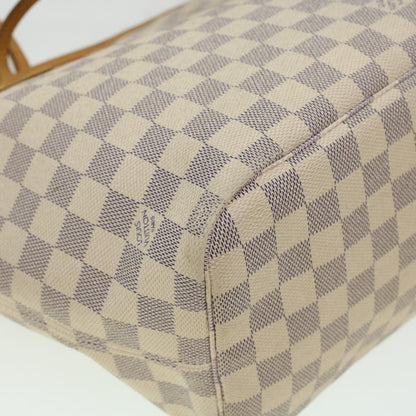 LOUIS VUITTON Damier Azur Neverfull MM Tote Bag N41605 LV Auth 45252