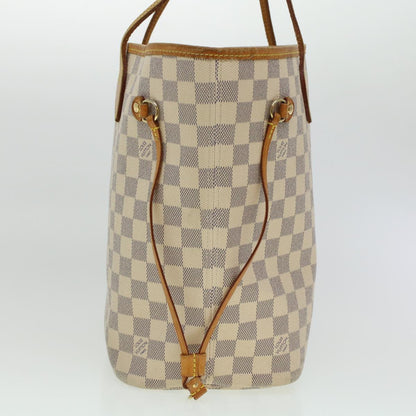 LOUIS VUITTON Damier Azur Neverfull MM Tote Bag N41605 LV Auth 45252