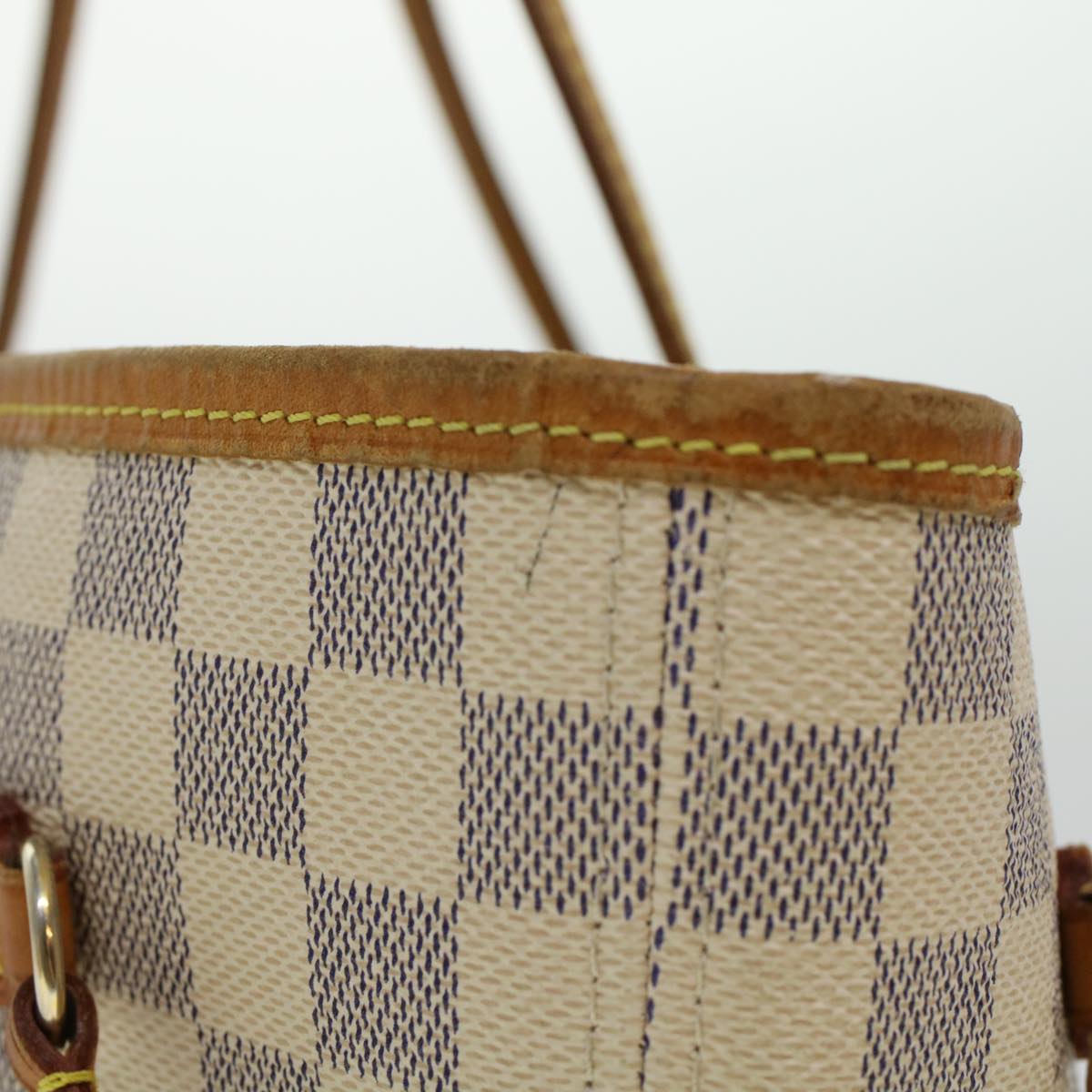 LOUIS VUITTON Damier Azur Neverfull MM Tote Bag N41605 LV Auth 45252