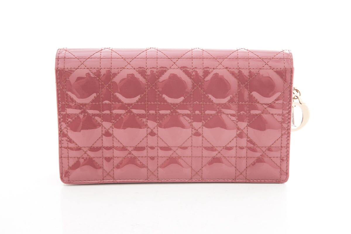 Christian Dior Blush Patent Lady Dior Pouch Cross-Body