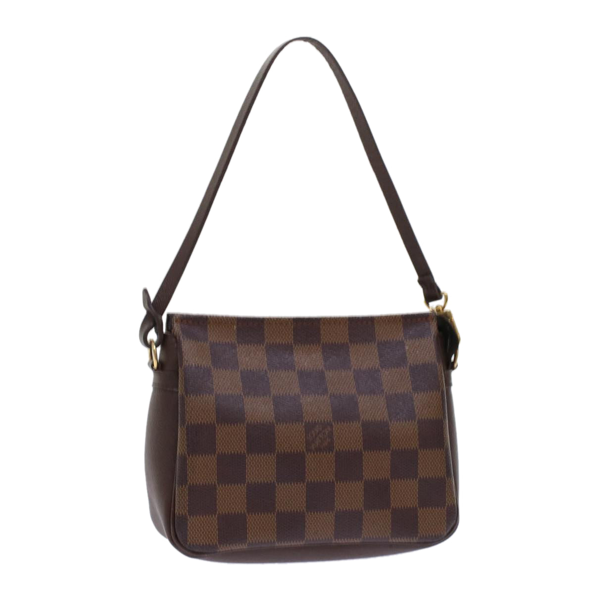 LOUIS VUITTON Damier Ebene Trousse Make Up Pouch N51982 LV Auth 45580