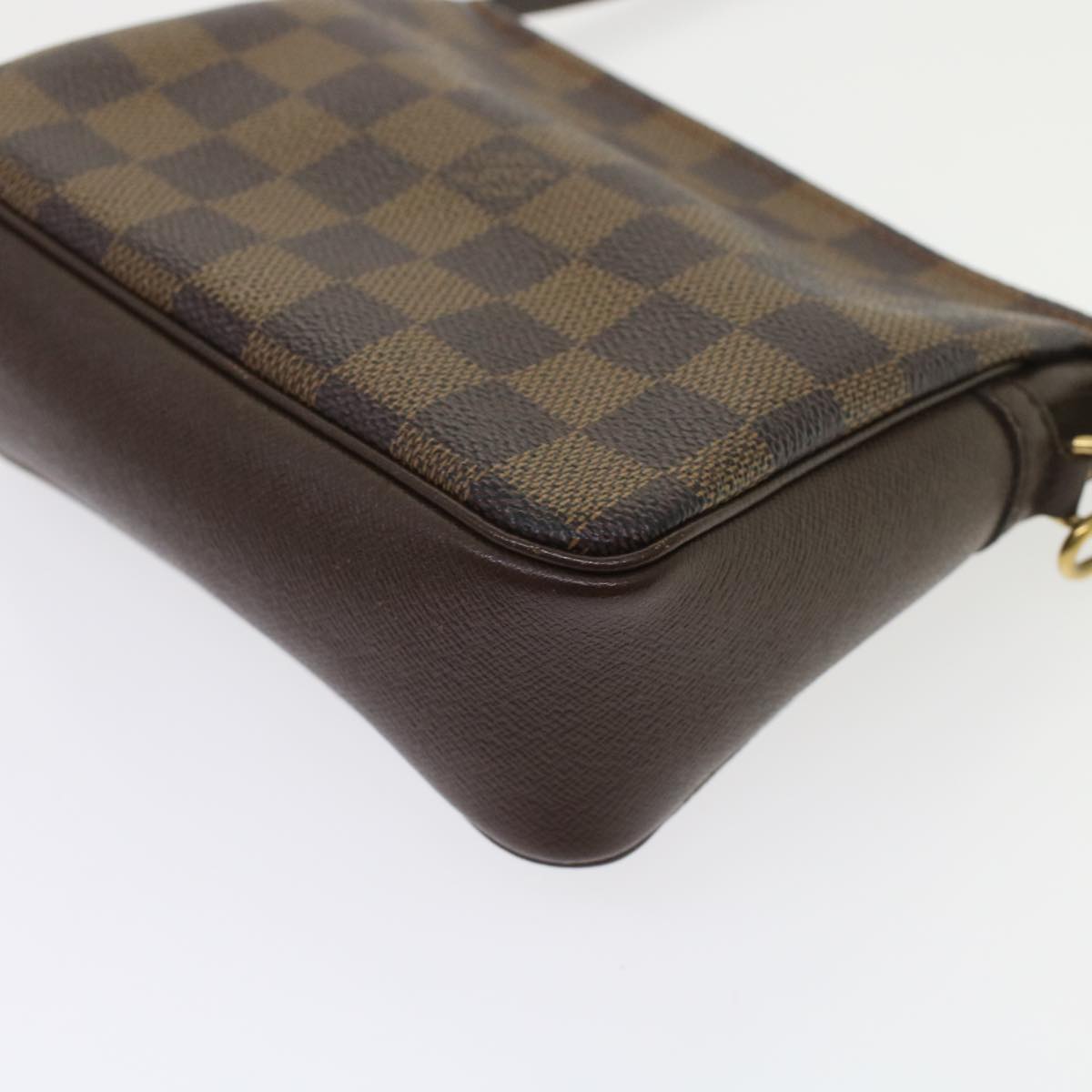 LOUIS VUITTON Damier Ebene Trousse Make Up Pouch N51982 LV Auth 45580