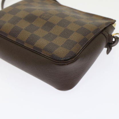 LOUIS VUITTON Damier Ebene Trousse Make Up Pouch N51982 LV Auth 45580