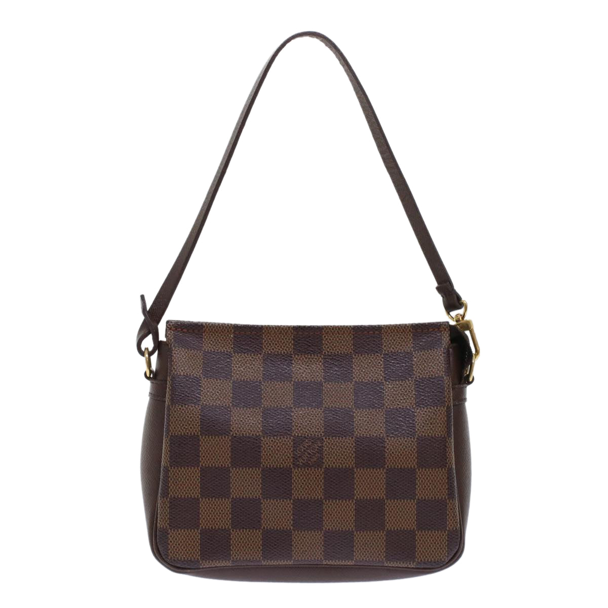 LOUIS VUITTON Damier Ebene Trousse Make Up Pouch N51982 LV Auth 45580