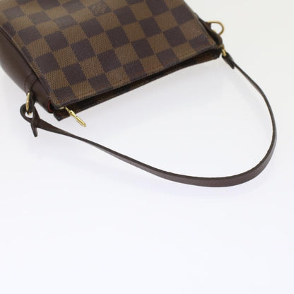 LOUIS VUITTON Damier Ebene Trousse Make Up Pouch N51982 LV Auth 45580