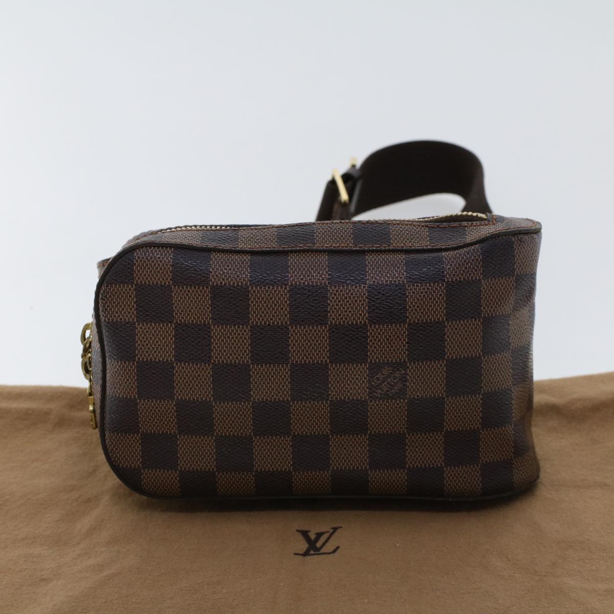 LOUIS VUITTON Damier Ebene Geronimos Shoulder Bag N51994 LV Auth 46328