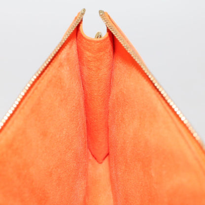 LOUIS VUITTON Epi Pochette Accessoires Pouch Orange Mandarin M5294H Auth 46437