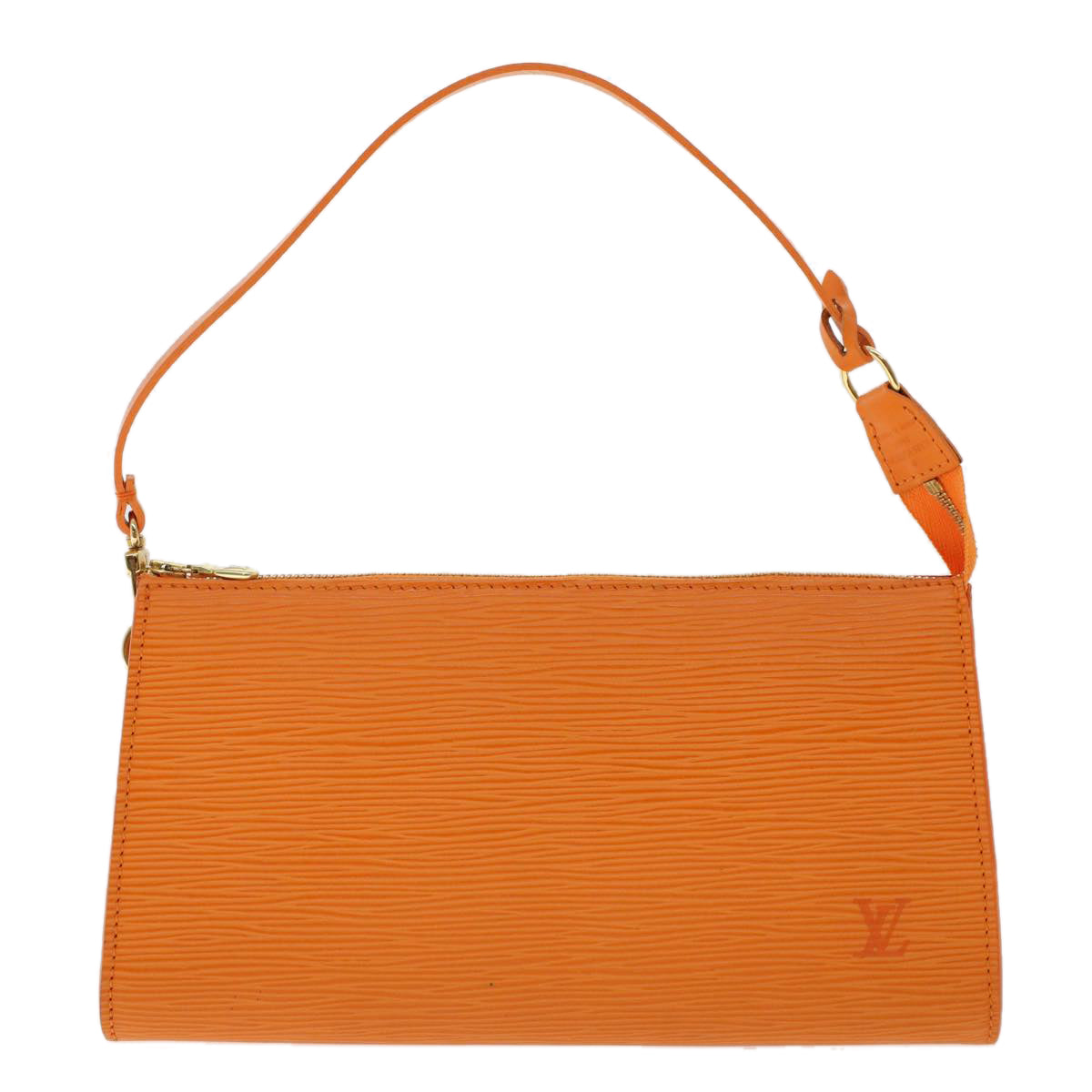 LOUIS VUITTON Epi Pochette Accessoires Pouch Orange Mandarin M5294H Auth 46437